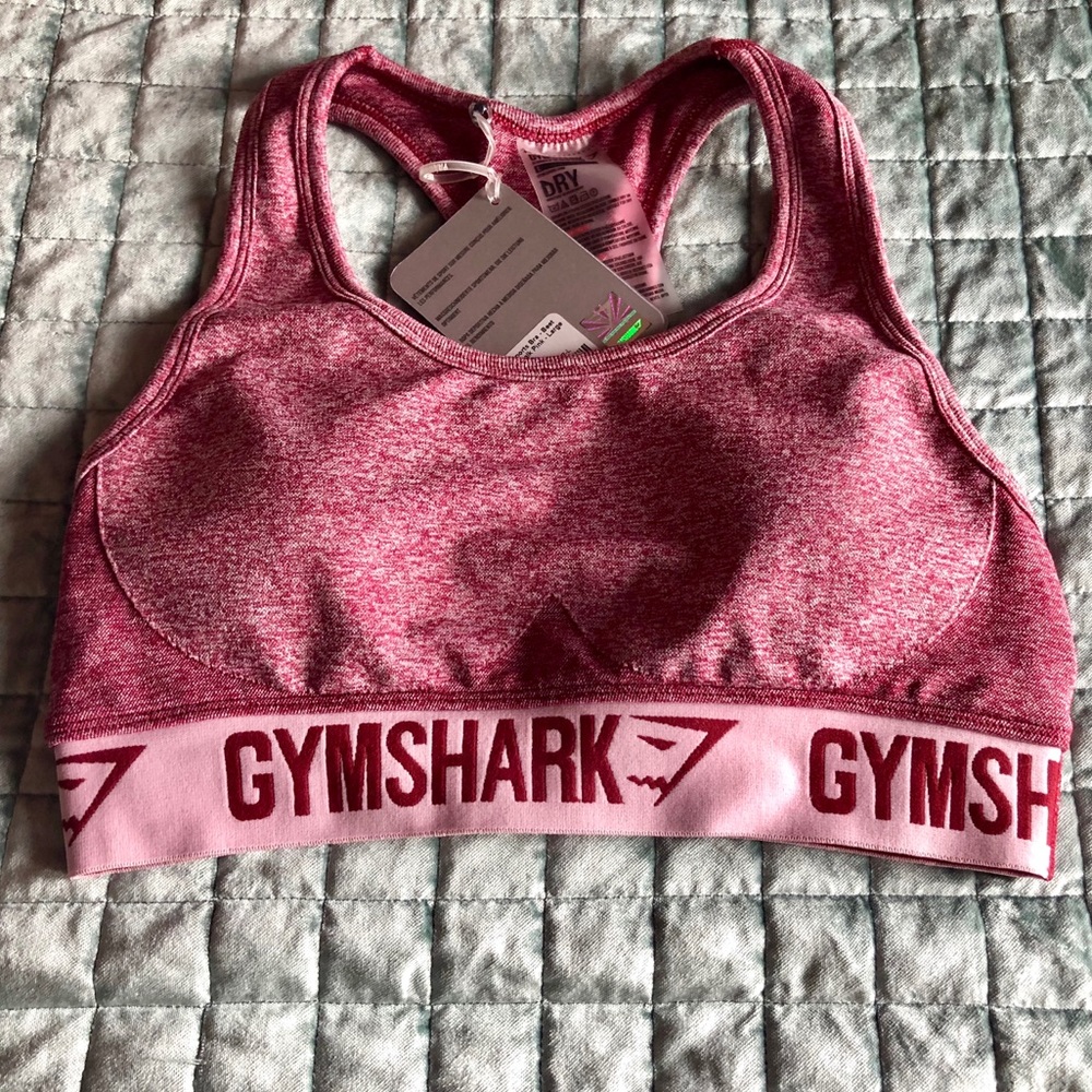 NWT GYMSHARK FLEX BRA, BEET RED